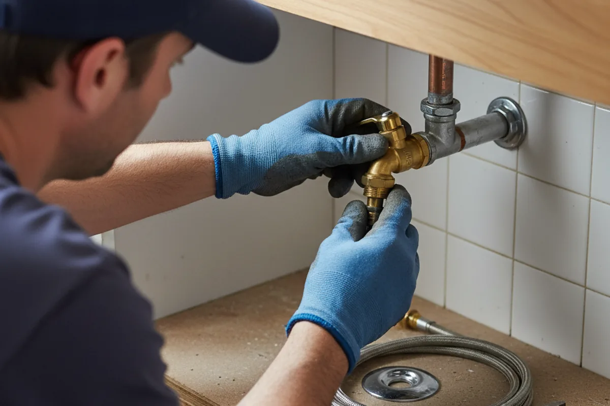 Shutoff valve and fitting work during Faucet and Fixture Repair in Ansonville